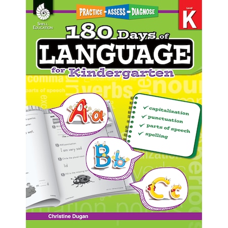 Shell Education 180 Days of Language for Kindergarten 51172